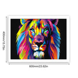 10729 Colorful Animal Lion Frameless Painting Canvas Decorative Painting Art Canvas Modern Home Decoration Painting - one46.com.au