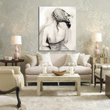 13128y Sketch Style Beauty Back Chest Frameless Canvas Painting Decoration Art Canvas Modern Home Decoration Painting - one46.com.au