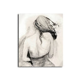 13128y Sketch Style Beauty Back Chest Frameless Canvas Painting Decoration Art Canvas Modern Home Decoration Painting - one46.com.au
