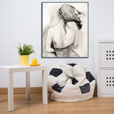 13128y Sketch Style Beauty Back Chest Frameless Canvas Painting Decoration Art Canvas Modern Home Decoration Painting - one46.com.au