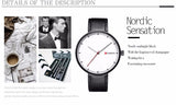 Simple Creative Brand Quartz watches Men's Leather strap Causal Wristwatch Unisex Design Relojes hombre montre New Curren - one46.com.au