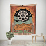 Tarot Divine Mandala Tapestry Hippie Boho Decor Psychedelic Tapestry Macrame Wall Hanging Witchcraft Wall Cloth Tapestries Throw - one46.com.au