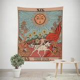 Tarot Divine Mandala Tapestry Hippie Boho Decor Psychedelic Tapestry Macrame Wall Hanging Witchcraft Wall Cloth Tapestries Throw - one46.com.au