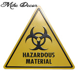 [ Mike Decor ] HAZARDOUS MATERIAL Factory Painting Triangle Plaque Public decor YD-524 - one46.com.au