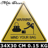 [ Mike Decor ] HAZARDOUS MATERIAL Factory Painting Triangle Plaque Public decor YD-524 - one46.com.au