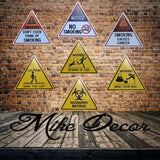 [ Mike Decor ] HAZARDOUS MATERIAL Factory Painting Triangle Plaque Public decor YD-524 - one46.com.au