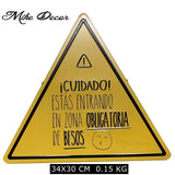 [ Mike Decor ] HAZARDOUS MATERIAL Factory Painting Triangle Plaque Public decor YD-524 - one46.com.au
