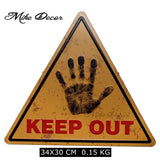 [ Mike Decor ] HAZARDOUS MATERIAL Factory Painting Triangle Plaque Public decor YD-524 - one46.com.au