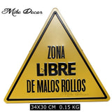 [ Mike Decor ] HAZARDOUS MATERIAL Factory Painting Triangle Plaque Public decor YD-524 - one46.com.au