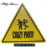 [ Mike Decor ] HAZARDOUS MATERIAL Factory Painting Triangle Plaque Public decor YD-524 - one46.com.au