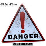 [ Mike Decor ] HAZARDOUS MATERIAL Factory Painting Triangle Plaque Public decor YD-524 - one46.com.au