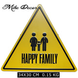 [ Mike Decor ] HAZARDOUS MATERIAL Factory Painting Triangle Plaque Public decor YD-524 - one46.com.au