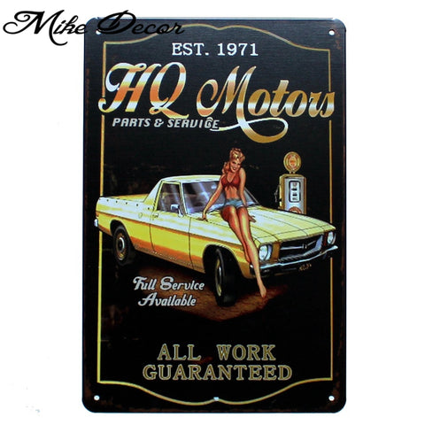 [ Mike86 ] HQ Motor Service Sex Wall Sign Metal Plaque Iron Painting Retro Gift Bar Friend Home Decor 20X30 CM AA-960 - one46.com.au