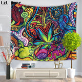 LzL Home Indian Mandala Tapestry Paintings Psychedelic Colorful Wall Hanging Tapestries Religion National Features Dorm Wall Art - one46.com.au