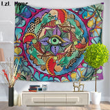 LzL Home Indian Mandala Tapestry Paintings Psychedelic Colorful Wall Hanging Tapestries Religion National Features Dorm Wall Art - one46.com.au