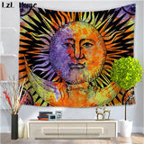 LzL Home Indian Mandala Tapestry Paintings Psychedelic Colorful Wall Hanging Tapestries Religion National Features Dorm Wall Art - one46.com.au