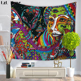 LzL Home Indian Mandala Tapestry Paintings Psychedelic Colorful Wall Hanging Tapestries Religion National Features Dorm Wall Art - one46.com.au