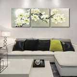 11094 Cross Section Branch & White Flower Frameles Canvas Painting Decoration Art Canvas Modern Home Decoration Painting - one46.com.au