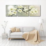 11094 Cross Section Branch & White Flower Frameles Canvas Painting Decoration Art Canvas Modern Home Decoration Painting - one46.com.au