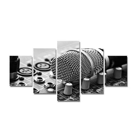 11463 Black And White Microphone Painting Frameles Canvas Painting Decoration Art Canvas Modern Home Decoration Painting - one46.com.au