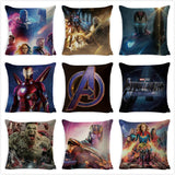 Avengers Endgame Cushion Cover Marvel Cotton Linen Pillow Case 45x45m For Sofa Chair Bedroom Pillowcase Home Decor Almofada - one46.com.au