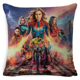 Avengers Endgame Cushion Cover Marvel Cotton Linen Pillow Case 45x45m For Sofa Chair Bedroom Pillowcase Home Decor Almofada - one46.com.au