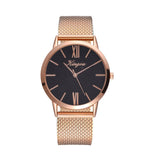 Reloj Mujer Gold And Silver Black Grid Round Women'S Watch Modern Minimalist Fashion Ladies Watch Dress Quartz Watch #W - one46.com.au