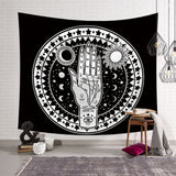 Sun Moon Palm Mandala Indian Tapestry Hippie Wall Hanging Bedspread Throw Cover Bohemian Beach Mat Home Decor 95x73cm Blanket - one46.com.au