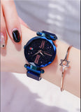 Women Fashion wild Starry sky watch Milan Magnet Buckle Luxury Fashion Ladies Geometric Surface Roman Numeral Quartz Watch - one46.com.au