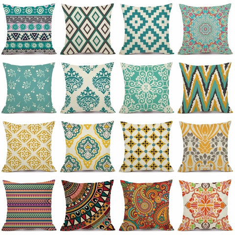 XUNYU Colorful Decorative Cushion Cover Linen Throw Pillow Cover Scandinavian Pillow Case Home Office Sofa Decor KQ004 - one46.com.au