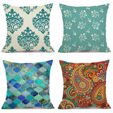 XUNYU Colorful Decorative Cushion Cover Linen Throw Pillow Cover Scandinavian Pillow Case Home Office Sofa Decor KQ004 - one46.com.au