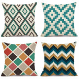XUNYU Colorful Decorative Cushion Cover Linen Throw Pillow Cover Scandinavian Pillow Case Home Office Sofa Decor KQ004 - one46.com.au