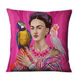 Unique Artist Cushion Cover Linen Reusable Pillow Case Fashion Women Throw Pillow Home Decor Pillow Cover - one46.com.au