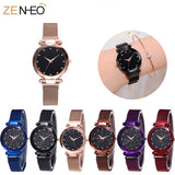 Luxury Women Watches Ladies Magnetic Gypsophila dial Women Watch quartz watches Waterproof steel belt Wristband girl gift clock - one46.com.au