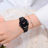 Luxury Women Watches Ladies Magnetic Gypsophila dial Women Watch quartz watches Waterproof steel belt Wristband girl gift clock - one46.com.au