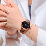 Luxury Women Watches Ladies Magnetic Gypsophila dial Women Watch quartz watches Waterproof steel belt Wristband girl gift clock - one46.com.au