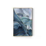 Abstract Blue Gold Foil Annual Ring Canvas Art Modern Blue and Gold Poster Luxury Wall Picture for Living Room 3D Place Tableau - one46.com.au