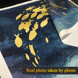 Abstract Gold Fish Chinese Canvas Painting Big Blue Poster Print Luxurious Wall Art For Living room Aisle Gold tableaux Picture - one46.com.au