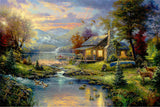 Thomas Kinkade Oil Paintings The Cottage Christmas Art posters and prints Giclee Art On Canvas Wall art pictures home decor 03 - one46.com.au