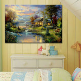 Thomas Kinkade Oil Paintings The Cottage Christmas Art posters and prints Giclee Art On Canvas Wall art pictures home decor 03 - one46.com.au