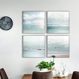 Nordic Seascape Bright Sky Sea Clouds Canvas Painting Poster Print Modern Wall Art Pictures For Living Room Bedroom home deco - one46.com.au