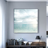 Nordic Seascape Bright Sky Sea Clouds Canvas Painting Poster Print Modern Wall Art Pictures For Living Room Bedroom home deco - one46.com.au
