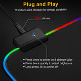 iMice RGB Mouse Pad Large Mousepad XL Computer Mousepad Gaming Mouse Pad Carpet Mouse Mat Desk Mat USB Game Keyboard Pad - one46.com.au