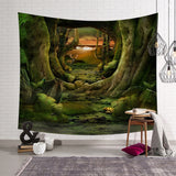 Tree Scenery Tapestry Home Decorations Wall Hanging Wall Tapestry Blanket Farmhouse Decor  Window Tapestry 4 Size Psychedelic - one46.com.au