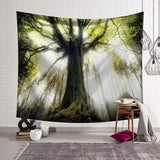 Tree Scenery Tapestry Home Decorations Wall Hanging Wall Tapestry Blanket Farmhouse Decor  Window Tapestry 4 Size Psychedelic - one46.com.au