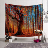 Tree Scenery Tapestry Home Decorations Wall Hanging Wall Tapestry Blanket Farmhouse Decor  Window Tapestry 4 Size Psychedelic - one46.com.au