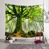 Tree Scenery Tapestry Home Decorations Wall Hanging Wall Tapestry Blanket Farmhouse Decor  Window Tapestry 4 Size Psychedelic - one46.com.au