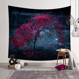 Tree Scenery Tapestry Home Decorations Wall Hanging Wall Tapestry Blanket Farmhouse Decor  Window Tapestry 4 Size Psychedelic - one46.com.au