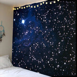 3D Night starry sky Tapestry wall hanging Bedspread Dorm Cover Beach Towel Backdrop Home Room Wall Art Multiple sizes - one46.com.au