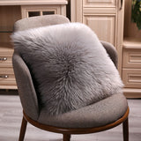 Artificial Wool Fur Sheepskin Cushion Cover Hairy Faux Plain Fluffy Soft Throw Pillowcase Washable Square Solid Pillow Case - one46.com.au